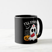 血のハロウィンで幽霊魔女を刺す マグカップ (正面右)