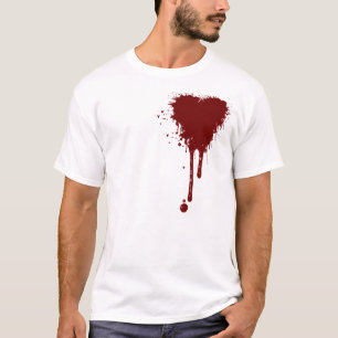 血のハート Tシャツ