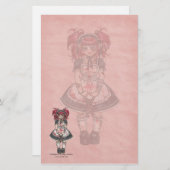 血のロリータのゴシック様式文房具 便箋 (正面/裏面)