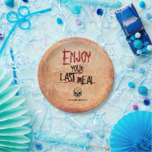 血の不気味な気色悪いあなたの最後の食事のプレートを楽しみます ペーパープレート (パーティー)