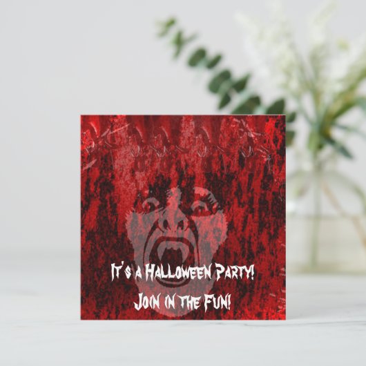 血の中の恐ろしい吸血鬼の女性 招待状 (スタンド正面)