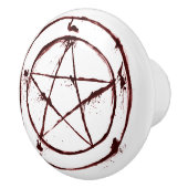 血の五芒星のドア・ノブ セラミックノブ (右)