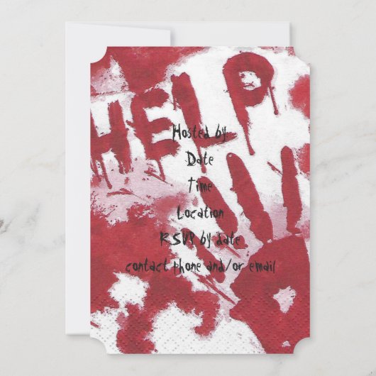 血の助け 招待状 (裏面)