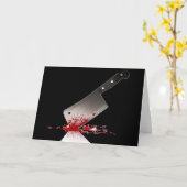 血の包丁 カード (黄色い花)