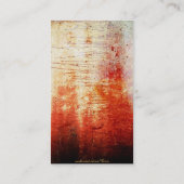 血の壁または芸術のプリントの名刺 名刺 (裏面)