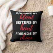 血の姉妹による従兄弟のハート クッション (ブランケット)