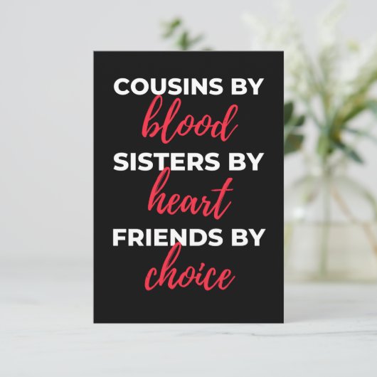 血の姉妹による従兄弟のハート サンキューカード (スタンド正面)