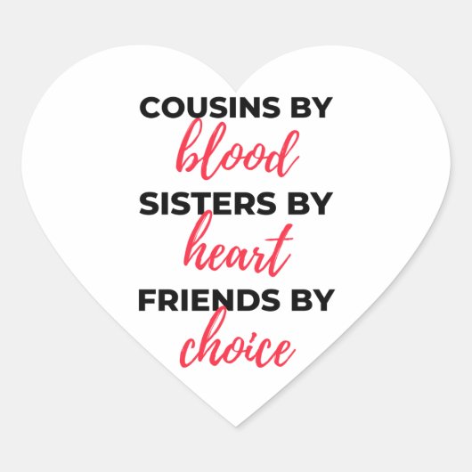 血の姉妹による従兄弟ハート2 ハートシール (正面)