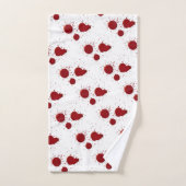 血の指紋と血液(ばちゃばちゃ)跳ねる バスタオルセット (ハンドタオル)