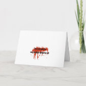 血の文字とのヴィンテージのハローウィンパーティの招待 招待状 (裏面)