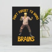 血の文字とのヴィンテージのハローウィンパーティの招待 招待状 (スタンド正面)