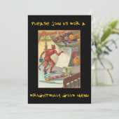 血の文字を持つハローウィンパーティのヴィンテージの悪魔 招待状 (スタンド正面)