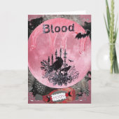 血の月のハロウィンの妖精の挨拶状ハロウィン カード (正面)