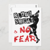 血の汗と恐れのないラクロスはがき ポストカード (正面/裏面)