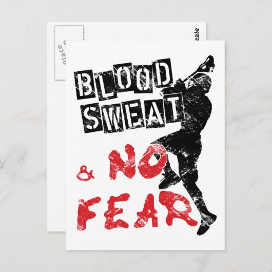 血の汗と恐れのないラクロスはがき ポストカード (正面/裏面)