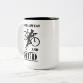 血の汗と泥のシクロロス ツートーンマグカップ (正面左)