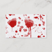 血の混乱は(ばちゃばちゃ)跳ねるのカスタムな色BGを滴らせます 名刺 (裏面)