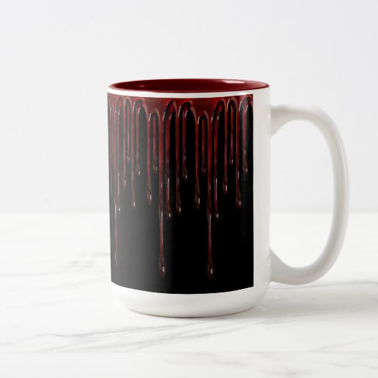 血の滴るコーヒーマグ ツートーンマグカップ (右)