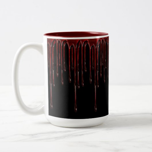 血の滴るコーヒーマグ ツートーンマグカップ (左)