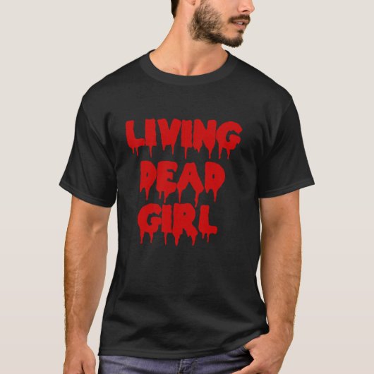 血の滴るハロウィンゾンビ映画リビングデッド Tシャツ (正面)