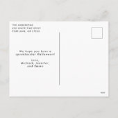 血の滴る黒とライムハロウィーンの写真 シーズンポストカード (裏面)