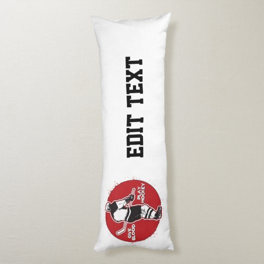 血の演劇のホッケーを与えて下さい ボディピロー (裏面 (縦))