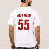 血の演劇のホッケーTシャツ、名前及び数を与えて下さい Tシャツ (裏面)