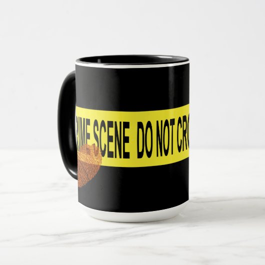 血の犯罪現場テープはマグの指紋をとります マグカップ (正面左)