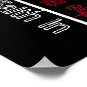 血の白い十字架のクリスチャンへの信仰 ポスター (角)