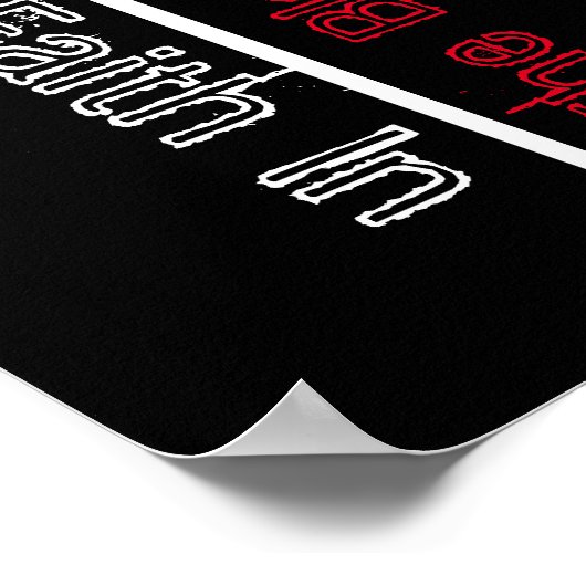 血の白い十字架のクリスチャンへの信仰 ポスター (角)