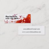 血の細いプロフィールカード スキニー名刺 (正面/裏面)