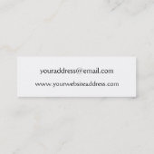 血の細いプロフィールカード スキニー名刺 (裏面)