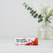 血の細いプロフィールカード スキニー名刺 (スタンド正面)