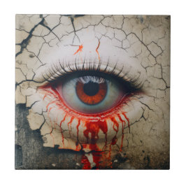 血の装飾タイルを叫ぶハロウィーンの片目 タイル