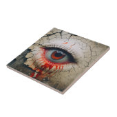 血の装飾タイルを叫ぶハロウィーンの片目 タイル (側面)