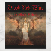 血の赤いワイン ワインラベル (シングルラベル)
