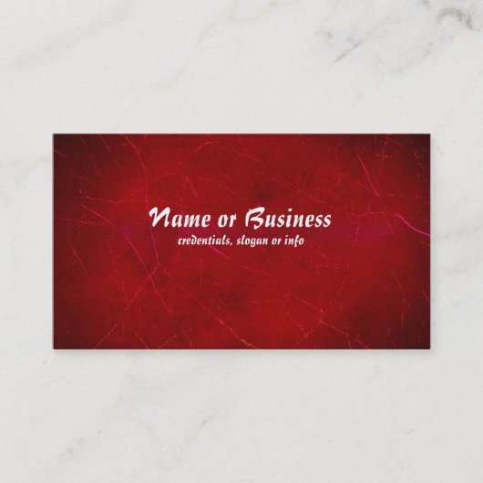 血の赤い抽象芸術のキメ 名刺 (正面)