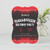 血の赤い濃いヴィンテージハロウィンの誕生日 セーブザデート (スタンド正面)