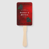 血の赤と黒のバラ結婚の感謝 ハンドファン (正面)