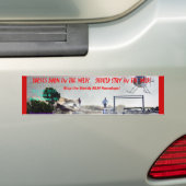 血の集合をストップ! バンパーステッカー (車上)