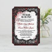 血の飛び散るハロウィーン結婚式招待状 招待状 (スタンド正面)