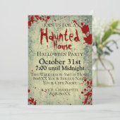 血の飛沫がついたコンクリートの怖いハロウィン 招待状 (スタンド正面)