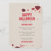 血の飛沫 | ハロウィン 招待状 (正面/裏面)