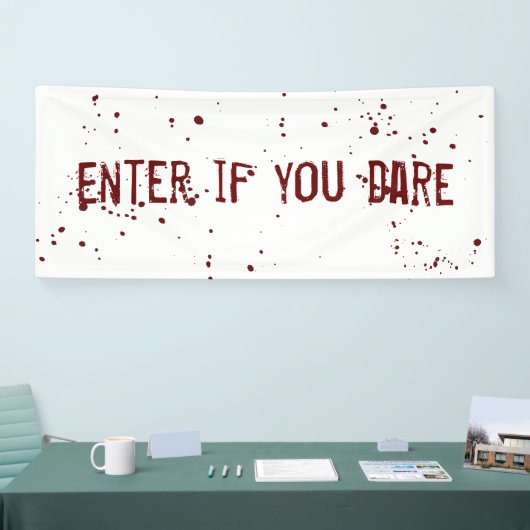 血の(ばちゃばちゃ)跳ねるのハロウィンの旗を敢えてしたら入って下さい 横断幕 (トレードショー)