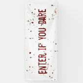 血の（ばちゃばちゃ）跳ねるのハロウィンの旗を敢えてしたら入って下さい 横断幕 (縦)