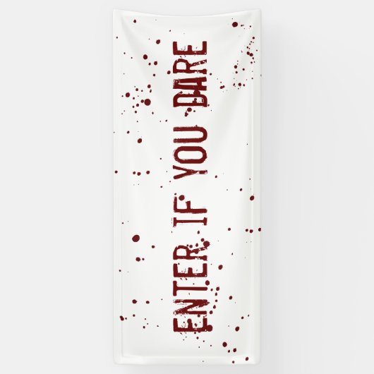 血の(ばちゃばちゃ)跳ねるのハロウィンの旗を敢えてしたら入って下さい 横断幕 (縦)