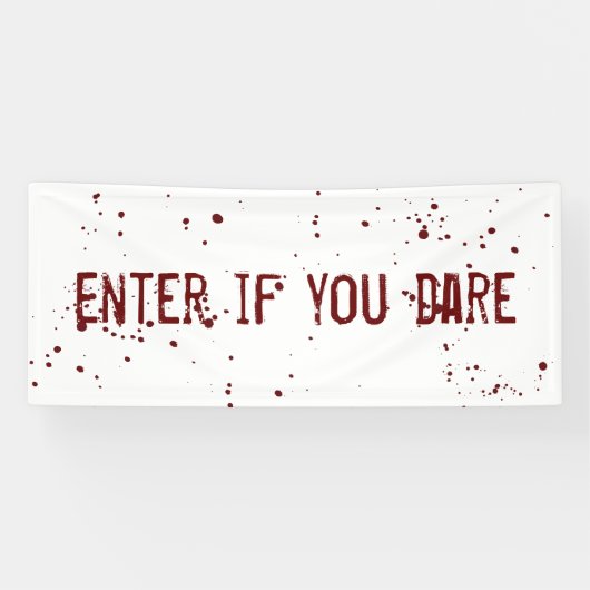 血の（ばちゃばちゃ）跳ねるのハロウィンの旗を敢えてしたら入って下さい 横断幕 (横)