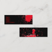 血の(ばちゃばちゃ)跳ねるのプロフィールカード スキニー名刺 (正面/裏面)