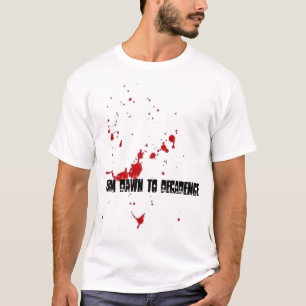 血の(ばちゃばちゃ)跳ねるのワイシャツ Tシャツ