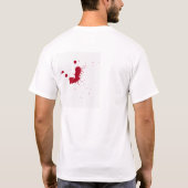 血の(ばちゃばちゃ)跳ねるのワイシャツ Tシャツ (裏面)